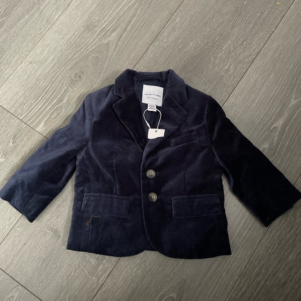 NWT Janie & Jack Velour Jacket 6/12m